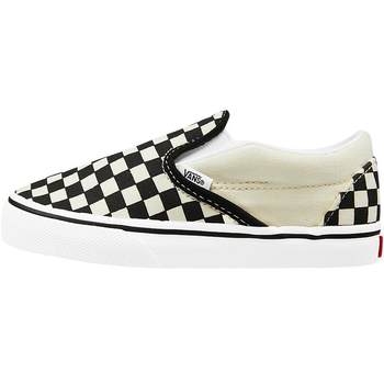 ເກີບເດັກນ້ອຍ Vans Vance ຢ່າງເປັນທາງການ Slip-On checkerboard ສີດໍາແລະສີຂາວ pedal ເກີບຜ້າໃບເດັກນ້ອຍ