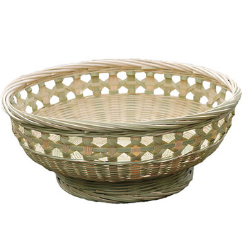 Bamboo woven fruit basket pure hand-woven