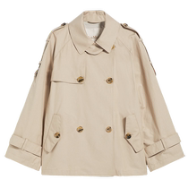 (End of Season Selection) MaxMara 2024 Spring and Summer Womens Double-breasted Short Windbreaker 9021064406