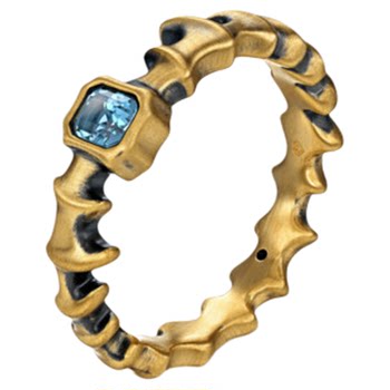 Monologue monologue atlantis fishbone topaz retro gold ring mrv216