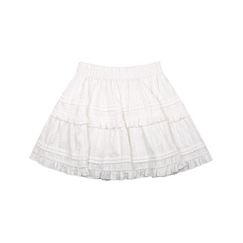 Yiyi Ma 2023 Summer Children's White Short Skirt Girls Anti-Exposed Lined Cake Skirt Baby Fashionable Skirt