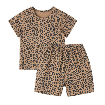 Coratile leopard print modal baby split set