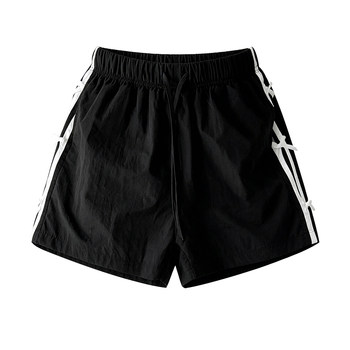 Black quick-drying sports shorts for women 2026 summer new thin bow loose loose women's slim casual pants
