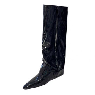 1cothen trouser boots niche wedge boots below the knee