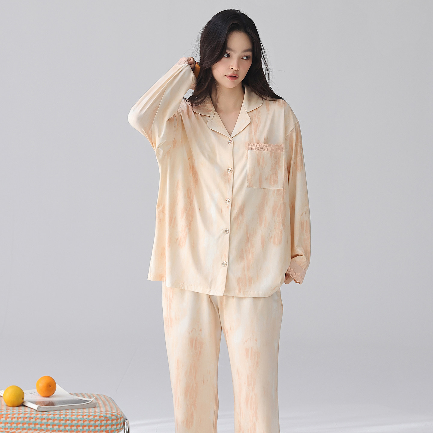 Women's Autumn Long-Sleeved Modal Cotton Pajama Set, 2026 New Summer Thin High-Quality Cardigan Home Wear Set