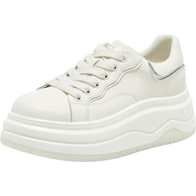 Bestu 2025 new autumn new shopping mall white shoes platform thick sole heightening women's casual shoes W0951CM5