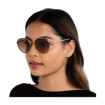 COACH Womens Sunglasses 0HC7129 Casual Metal Round Fashion Trend Versatile Sunglasses