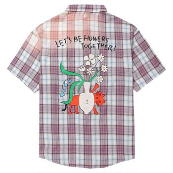 Guuka hawaiian plaid ເສື້ອແຂນສັ້ນຜູ້ຊາຍ summer ຮູບແບບໃຫມ່ zhangji ແບບດຽວກັນຄູ່ patch pocket ເສື້ອ jacket ວ່າງ
