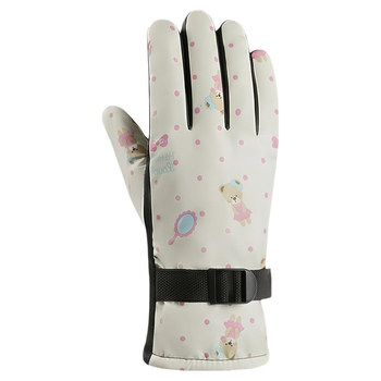 Ski riding gloves with touch screen and velvet thickening in winter