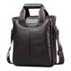 Top-layer cowhide brown stylish handbag
