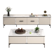 Coffee table TV cabinet combination modern simple storage storage cabinet integrated living room 2024 new TV cabinet
