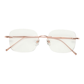 超轻钛架纯欲无边框眼镜女款近视可配度数高级感显脸小无框眼睛架