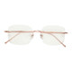 Chuming Women's Pure Lust Style Ultra-Light Titanium Frameless Glasses