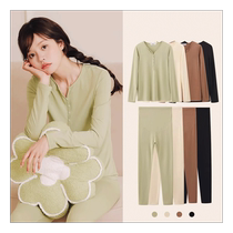 Breastfeeding Autumn Clothes Maternity Autumn Clothes Autumn Pants Set Autumn and Winter Warm Underwear Spring and Autumn German Velvet Tops Confinement Clothes Bottoming Shirts