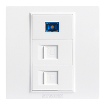 Type 86 concealed 10 Gigabit network port information panel fiber optic cable with two two-digit super category 6 shielded network cable computer socket