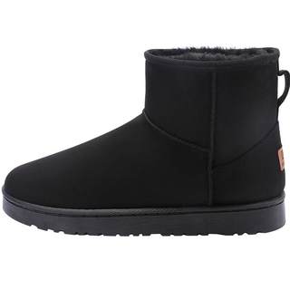 Ziehen sie die schneestiefel für herren im winter aus samtverdickter baumwolle zurück