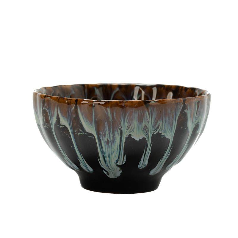 Kiln transformation master cup tea bowl built home large Kung Fu tea set personal cup tea cup single tea cup petal cup
