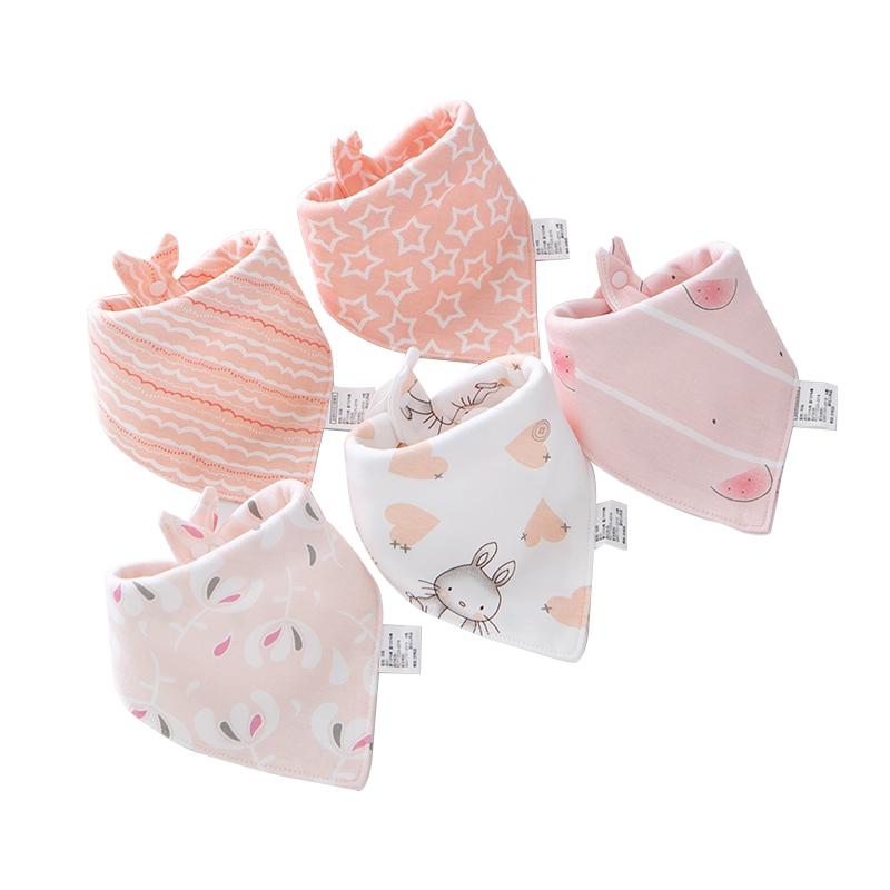 Pure cotton triangle towel baby saliva towel bib