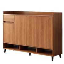 Dongwo Yijia wood solid wood shoe cabinet new Chinese style home entrance entrance cabinet large capacity storage shoe rack