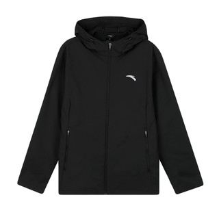 安踏外套男装连帽加绒2025新款春秋防泼水冲锋衣夹克旗舰店运动服