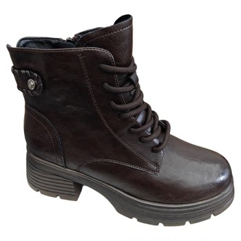 Thick-soled martin boots black motorcycle short boots for women british style