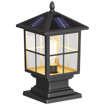 Colonne Head Lamp Outdoor Solar Yard Lamp 2023 New Outdoor Waterproof Villa Gate Wall Street lampe