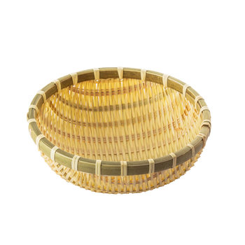 Handmade bamboo weaving farmhouse dried fruit snack storage vegetable wash basket