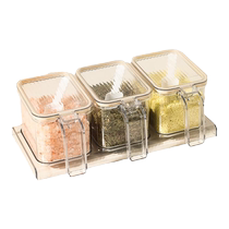 Carrot seasoning jars kitchen Home combined cover Charging Spoon Separation Containing Light Lavish Salt MSG Zooboxes