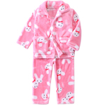 秋冬季儿童睡衣法兰绒宝宝小孩男童女童大童珊瑚绒加厚款春秋套装