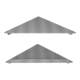 Bathroom triangular storage rack with hollowed out quick-drying hemmed edges