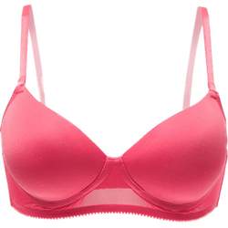 Stylish silk ultra-thin comfortable and breathable women's wire-free bra sports seamless molded cup girl underwear bra