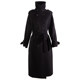 Warm and slim double-sided woolen coat with stand collar