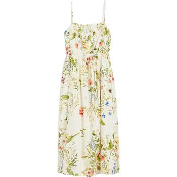 Hm women's dress autumn holiday style printed suspender slim fit linen blended plant printed long skirt 1217048
