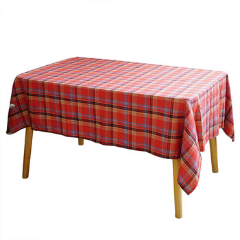 Retro style christmas red and green plaid cotton and linen tablecloth american style Retro style christmas red and green plaid cotton and linen tablecloth american style