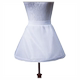 Girls' white skirt with bustle skirt