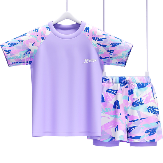 
Xtep children's swimsuit girls split middle-aged children junior high school students conservative 2025 new style girls professional training swimming