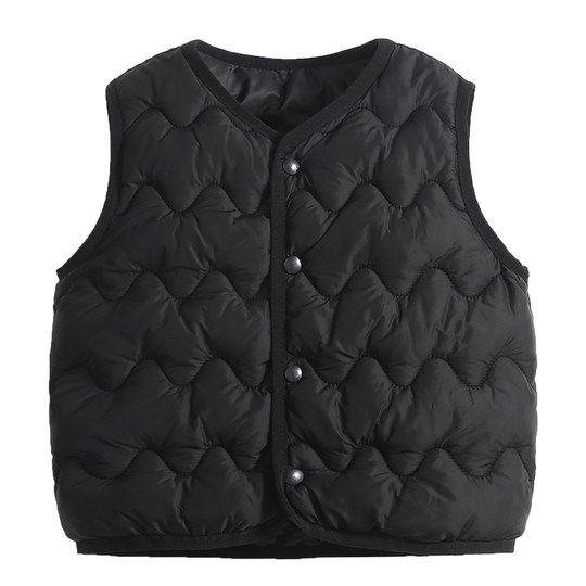 儿童羽绒棉马甲宝宝秋冬新款背心男女童马夹中小童春秋外穿坎肩