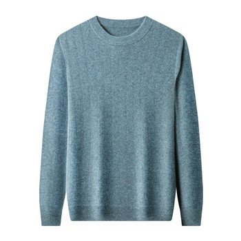 Shanghai chunzhu family men's pure cashmere sweater 2025 autumn and winter new high-end brand sweater thickened knitwear Shanghai chunzhu family men's pure cashmere sweater 2025 autumn and winter new high-end brand sweater thickened knitwear