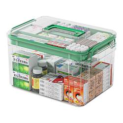 Multi-layer medicine box home decoration household medicine box large capacity medicine storage box transparent large medical first aid medicine box