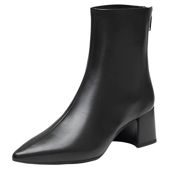 
Sijiatu's new temperament commuter cream shoes short boots thick heel fashion boots women's boots 9S003DD4