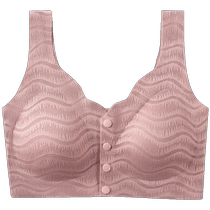 Mothers underwear womens front button bra without rims middle-aged and elderly womens seamless large size vest bra summer thin
