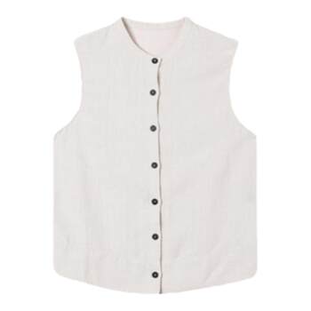 Thesoong hemp crew neck vest casual