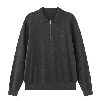 Cotton era men's solid color sweater