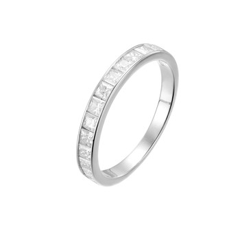 Ahchoo super s cool commuting versatile square moissanite ring s925 sterling silver ring gift for women