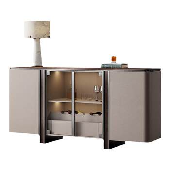 Walnut solid wood sideboard italian style minimalist entrance
