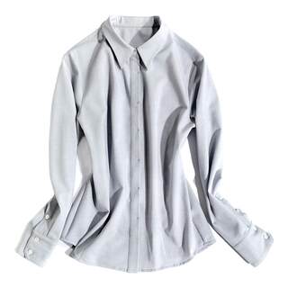 OFFIY-好打理不易皱长袖正式衬衫职业面试国考公务员上衣修身衬衫