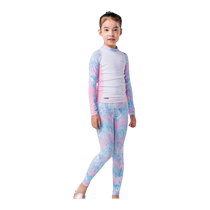 Decathlon childrens swimsuit boys and girls swimming trunks long-sleeved swimsuit swimming trunks split warm sun protection hot spring KIDK