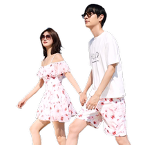 Couple swimsuit 2024 new conservative men and women honeymoon seaside beach water park beach pants hot spring suit