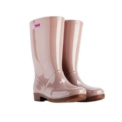 Rain boots for women, high tube, non-slip, waterproof, medium tube rain boots, short tube, velvet, adult water shoes, kitchen shoes, rubber shoes, long tube rubber