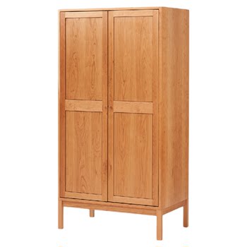 Mumoxiak style high feet wardrobe cherry wood